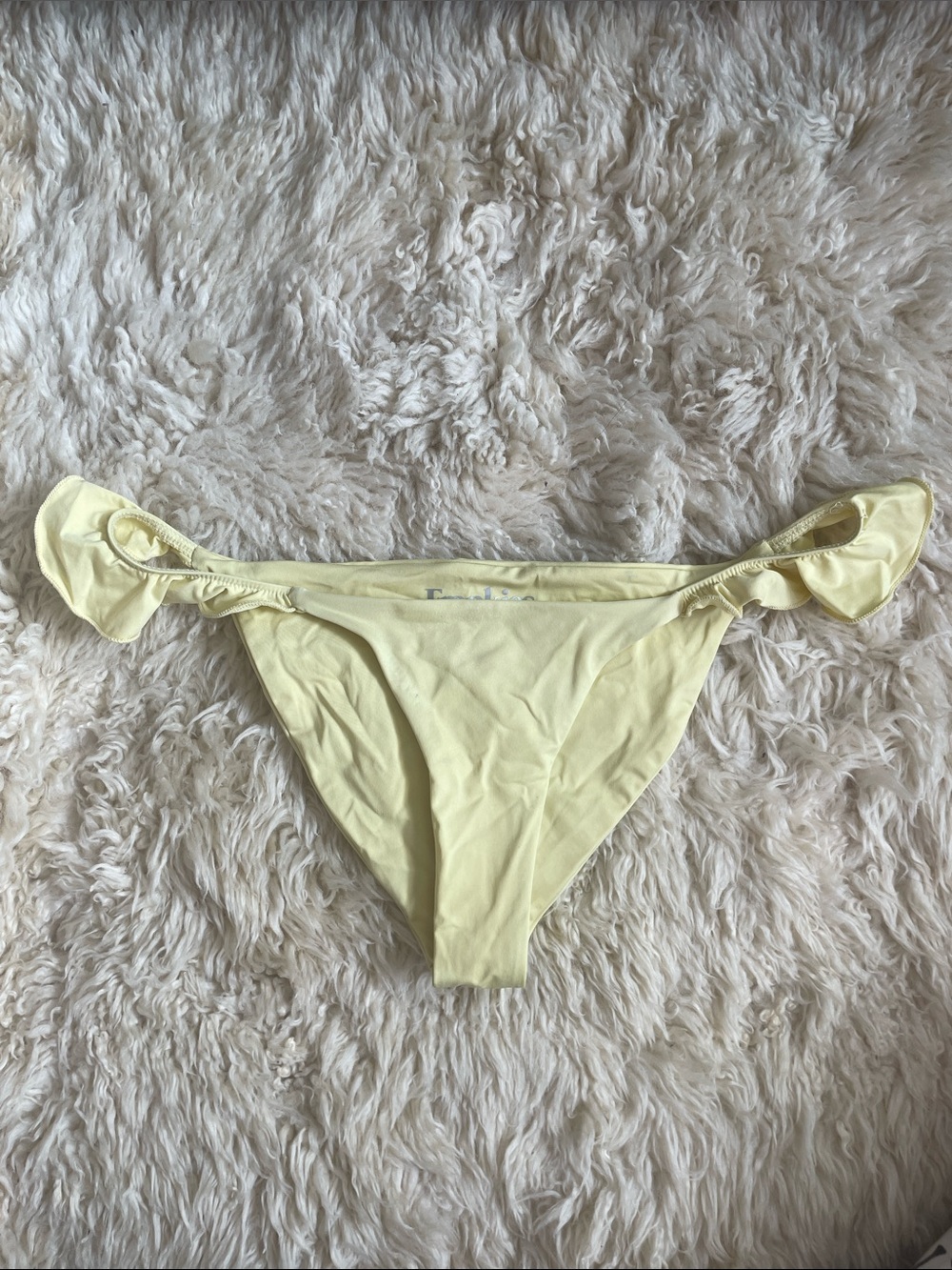 Frankie’s Bikinis Yellow Ruffle Bottoms